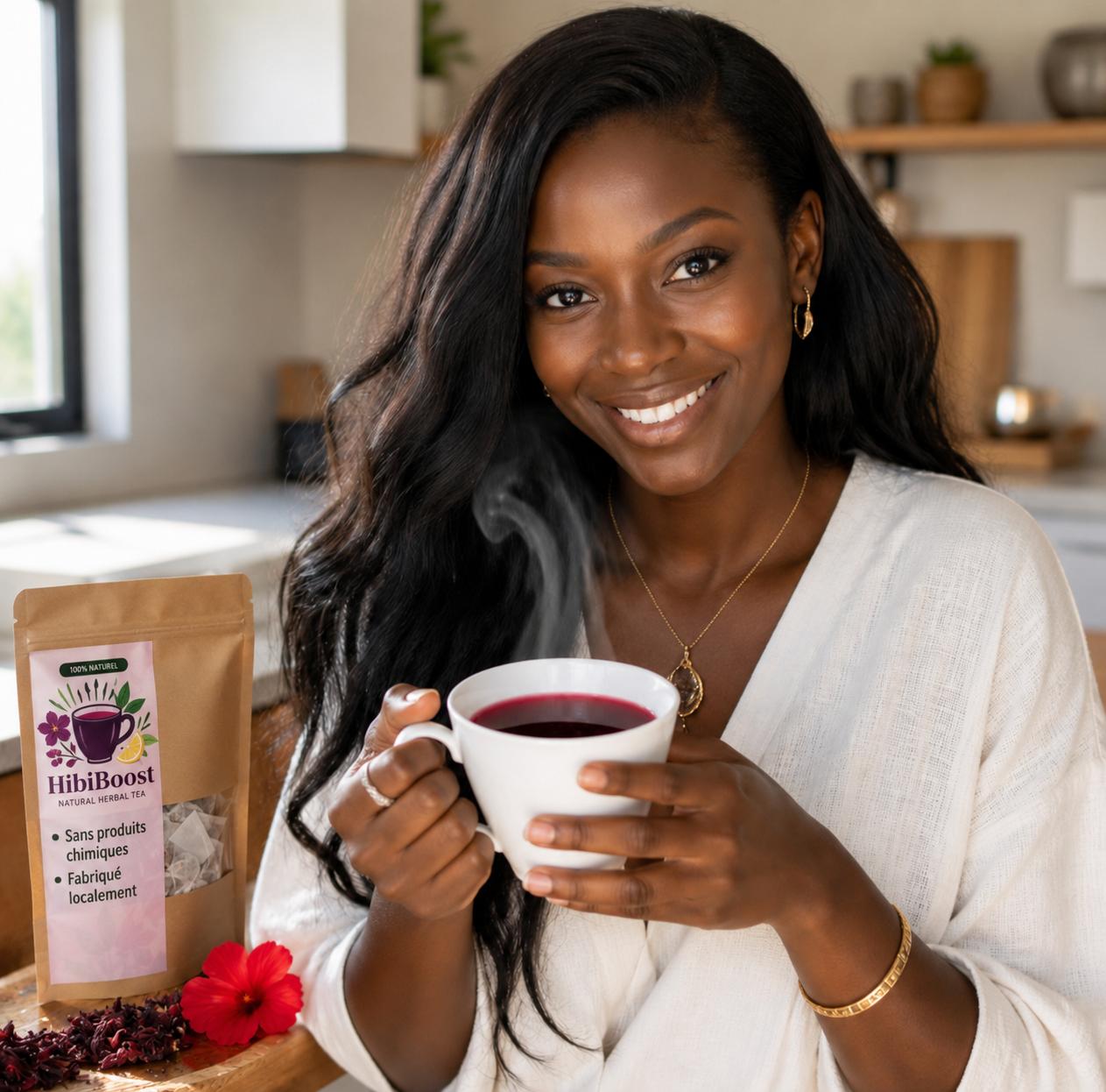 HibiBoost — Tisane Naturelle d'Hibiscus